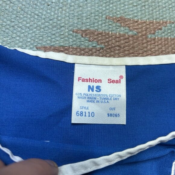 Vintage 80s 90s Rite Aid employee uniform vest jacket costume blue USA medium - Picture 5 of 8